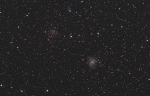 Galaktyka NGC 6946 (Fajerwerk) i gromada otwarta NGC 6939